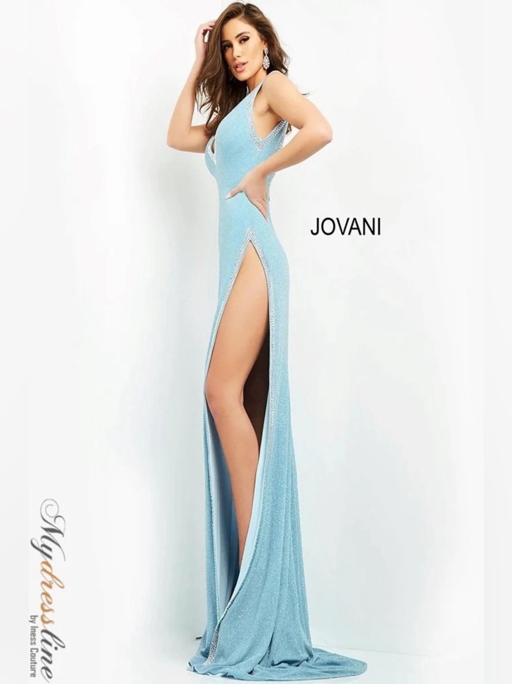 Jovani 06276 light blue size 4 NWT brand new never worn before